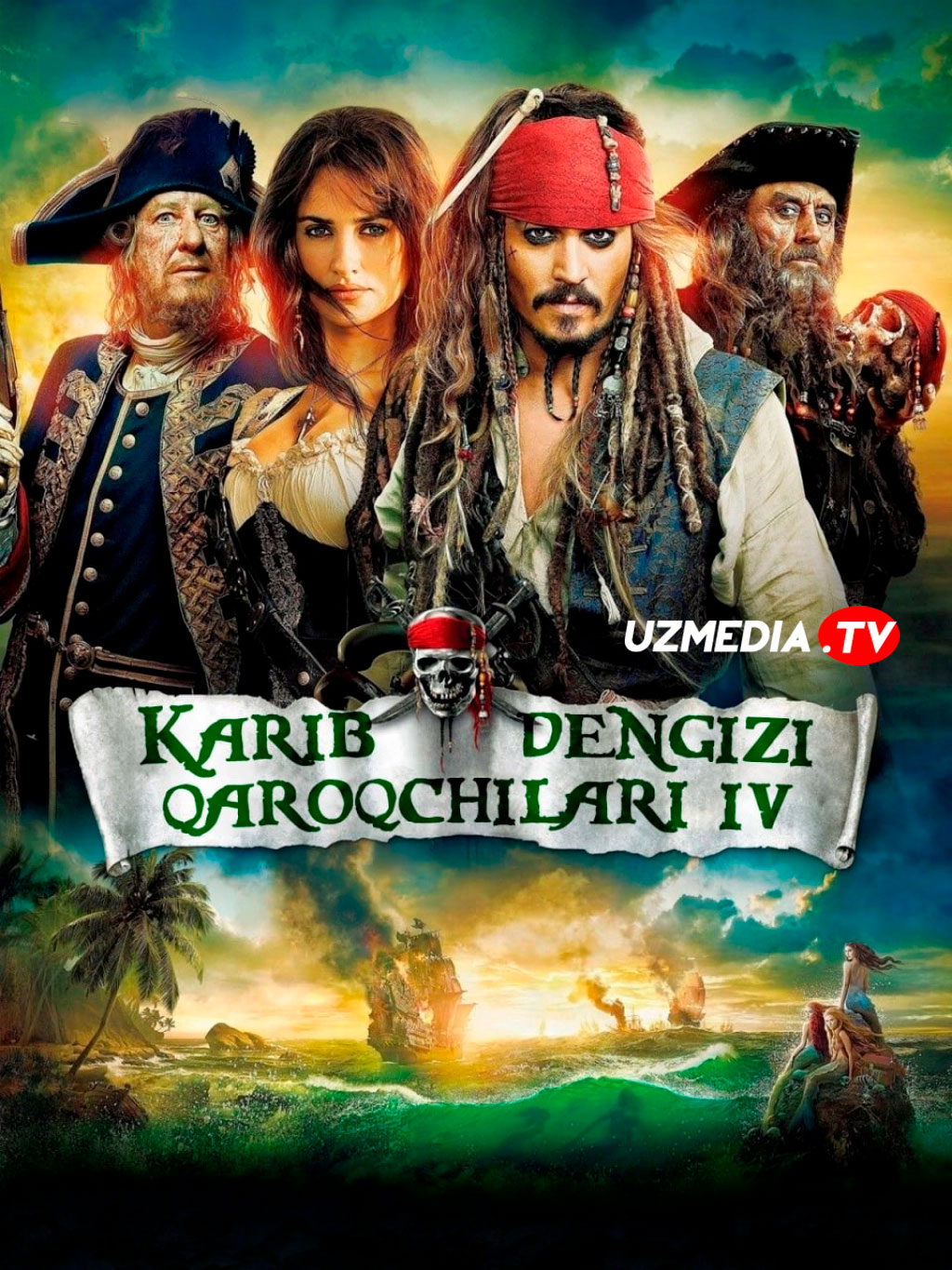 Karib dengizi qaroqchilari 4: Noma'lum sohillarda Uzbek tilida O'zbekcha tarjima kino 2011 Full HD tas-ix skachat