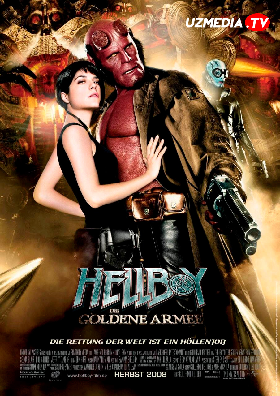 Hellboy 2: Oltin armiya / Xellboy 2 Ujas kino Uzbek tilida O'zbekcha 2008 tarjima kino Full HD tas-ix skachat