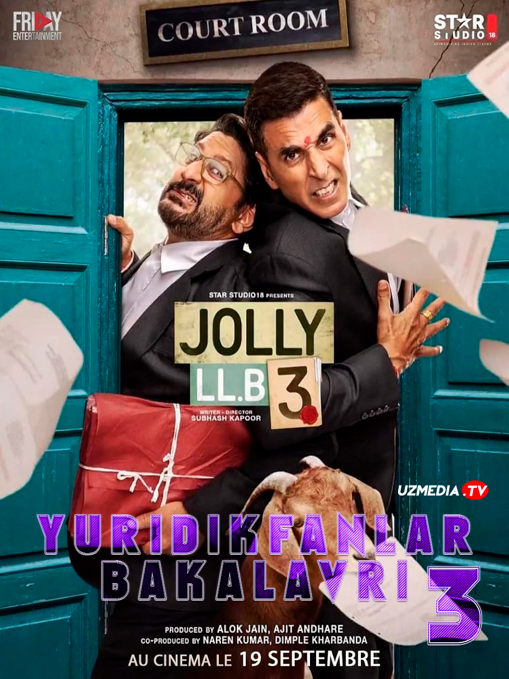 Jolli 3: Yuridik fanlar bakalavri / Jolly LLB 3 Hind kino Uzbek tilida O'zbekcha 2025 tarjima kino Full HD tas-ix skachat