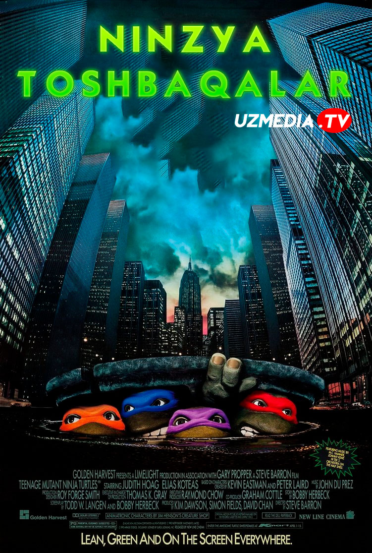 Ninzya toshbaqalar 1 / Toshbaqa ninzya 1 AQSh retrosi Uzbek tilida O'zbekcha 1990 tarjima kino Full HD skachat