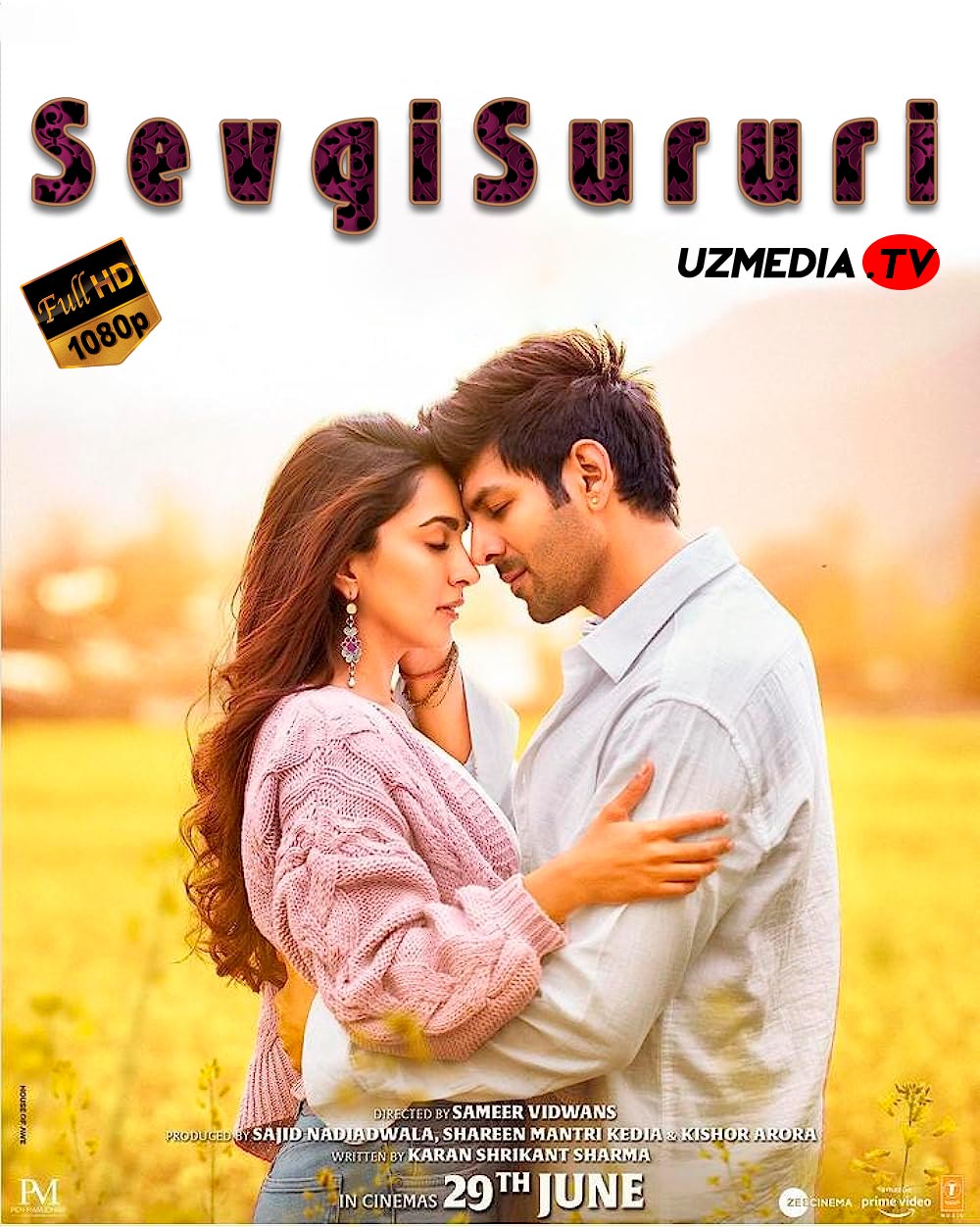 Sevgi sururi / Satyaprem va Katha Hind kino Uzbek tilida O'zbekcha 2023 tarjima kino Full HD skachat