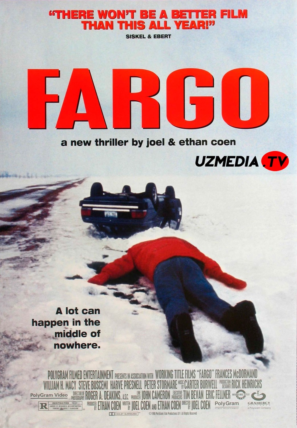 Fargo / Фарго AQSh retro filmi Uzbek tilida O'zbekcha 1995 tarjima kino Full HD skachat